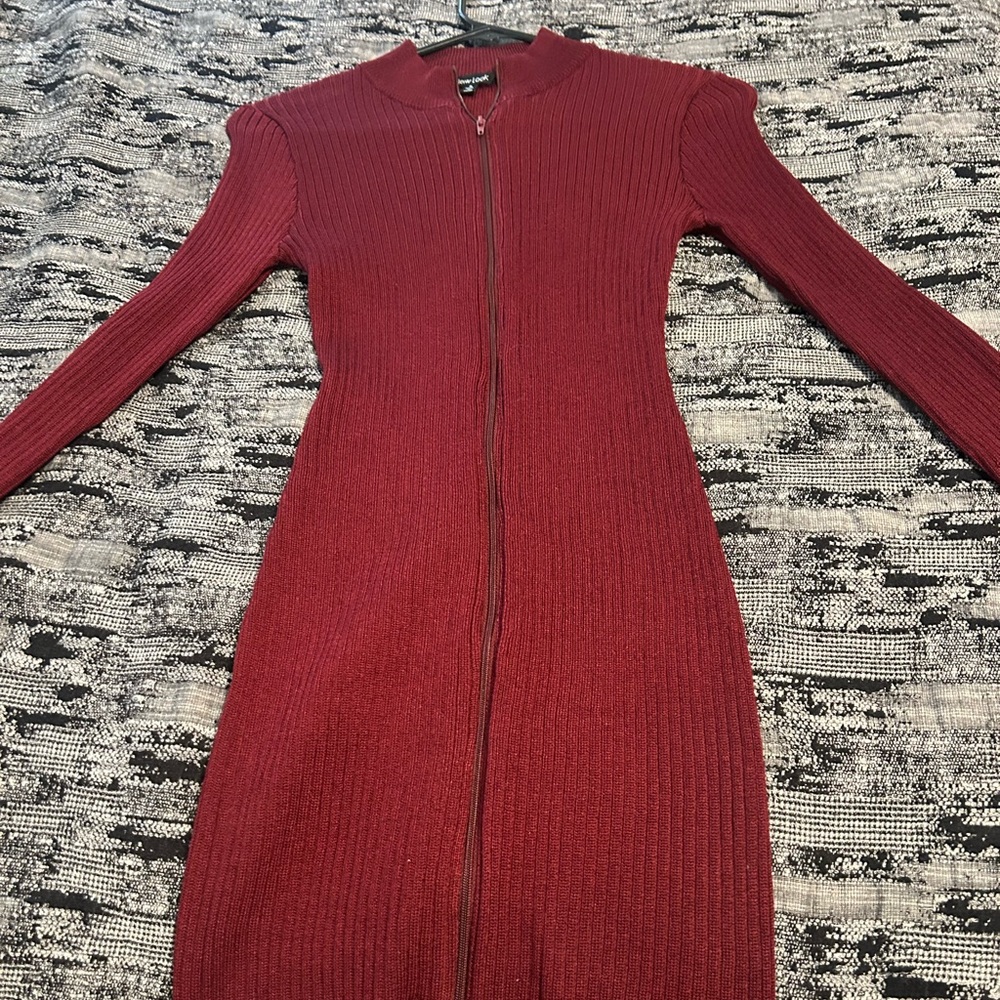 Women burgundy dress